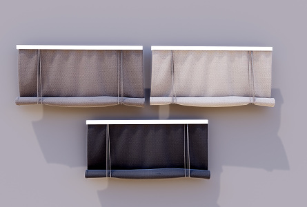 Modern Roman Curtain Fabric Curtain 3d model