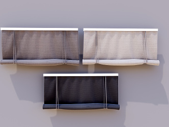 Modern Roman Curtain Fabric Curtain 3d model