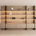 Modern Storage Rack Simple Bookcase Storage Laminate Rack Log 3d model