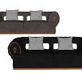 American Double Sofa Double Sofa Combination 3d model