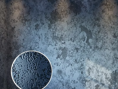 Textured Building Component Featuring Blue Gray Surface And Rough Detailed Texture 3d model