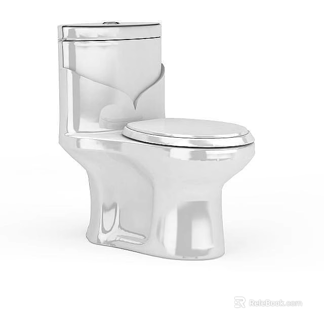 Modern White Ceramic Toilet With Sleek Design And Comfortable Seating For Contemporary Bathroom Spaces 3d model 