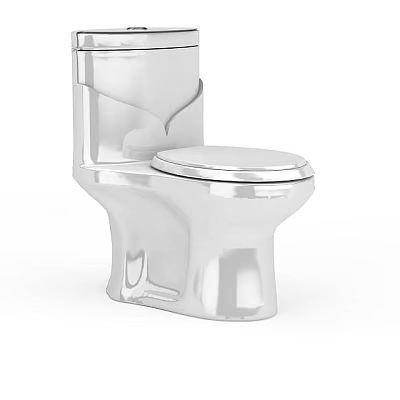 Modern White Ceramic Toilet With Sleek Design And Comfortable Seating For Contemporary Bathroom Spaces 3d model