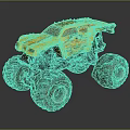 Modern all-terrain vehicle toy car 3d model