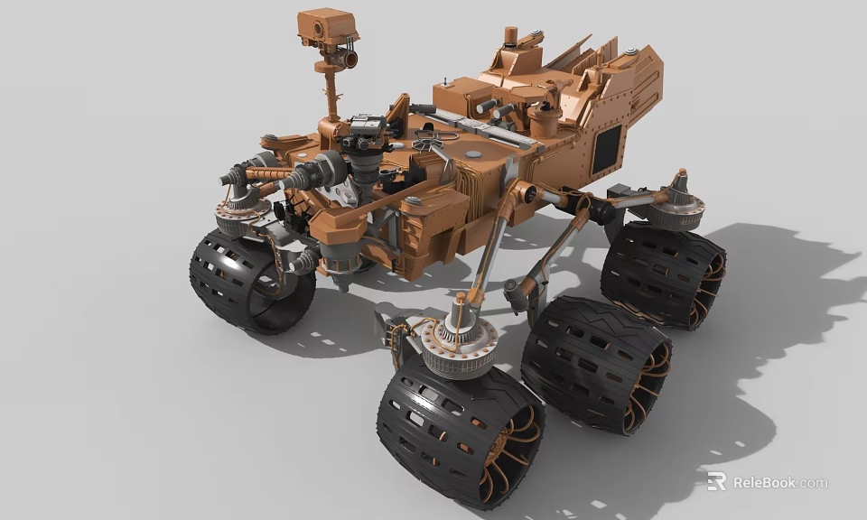 Mars Rover Featuring Mechanical Arm Scientific Instruments And Multiple Wheels For Exploration 3d model