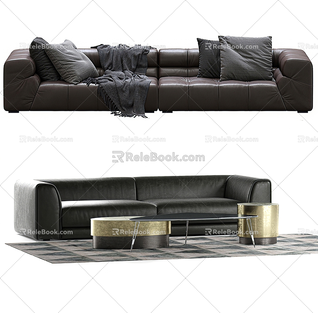 Modern Multiplayer Sofa Combo 3d model