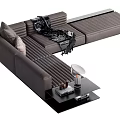 Modern Multiplayer Sofa Corner Sofa 3d model
