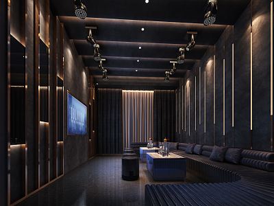 Light Luxury KTV Bar Room 3d model