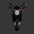 Red And Black Sporty Motorcycle With Sleek Design Modern Headlight And Comfortable Seat