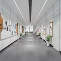 Modern aisle company aisle corridor display area aisle display office aisle enterprise corridor office building corridor 3d model