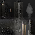 Elegant Modern Shower Sauna Design With Glass Enclosure Metal Fixtures And Steam Flow
