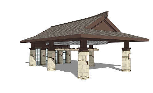 Southeast Asia Gate Pavilion 3d model