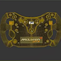 Premium McLaren GT3 Steering Wheel With Entertainment Control Buttons And Carbon Fiber Knobs