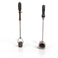 Durable Metal Hand Tools With Long Handles Black Grips And Different Bases