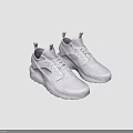 White Athletic Shoes With Mesh Upper Breathable Design And Lightweight Sole