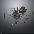 Various Metal Equipment Parts Including Bolts Nuts Tubes Sheets And Brackets