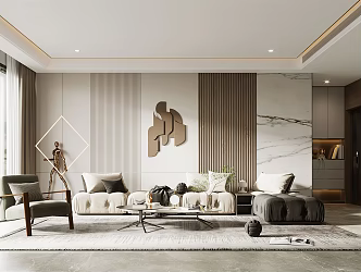 modern living room 3d model
