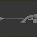 Sturdy Metal Hardware Tool With Spherical Ends And Stable Base Plate