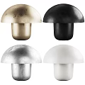 Stylish Mushroom Shaped Table Lamp with Gold Black Silver and White Finishes