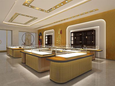 Light Luxury Jewelry Store 3d model