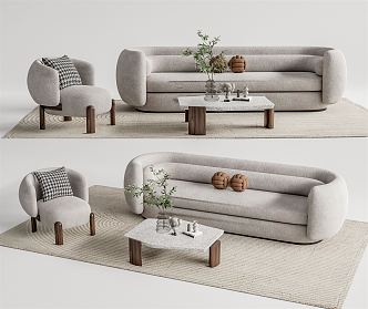 Modern Sofa Coffee Table Combination Sofa Coffee Table 3d model