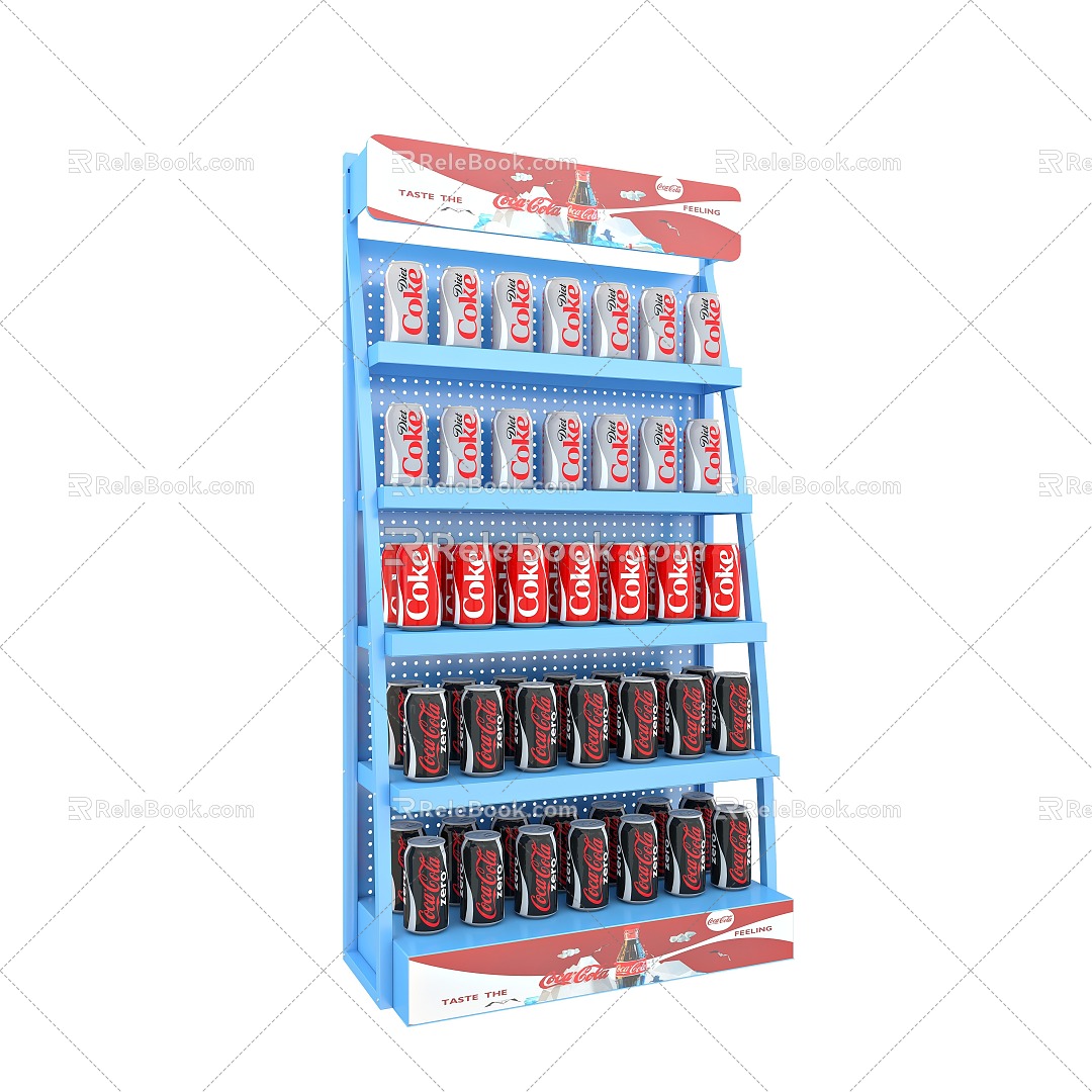 Shelf Customized Rack Display Rack Beverage Product Rack Iron Rack Roller Rack Rotating Rack Steel Structure Game Plate Jewelry Rack Vertical Display Rack Hook Shopping Mall 3d model