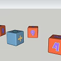 Modern Building Blocks 3d model