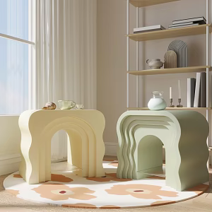 Modern side a few cream geometric side a few corners a few 3d model