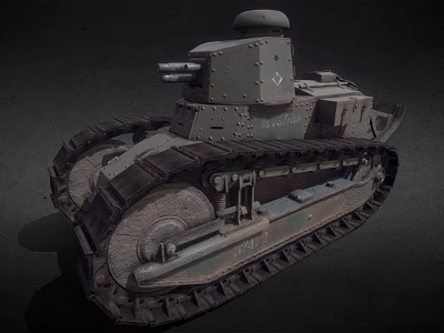 Vintage Military Tank With Heavy Tracks Rotating Turret And Detailed Exterior Design 3d model