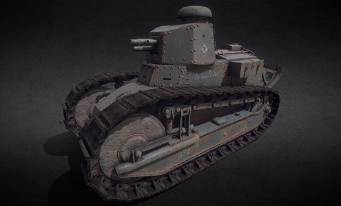 The Renault Tank 3d model