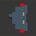 Industrial Computer DI DO Module with Blue Casing Red Top Knob and Interface Ports