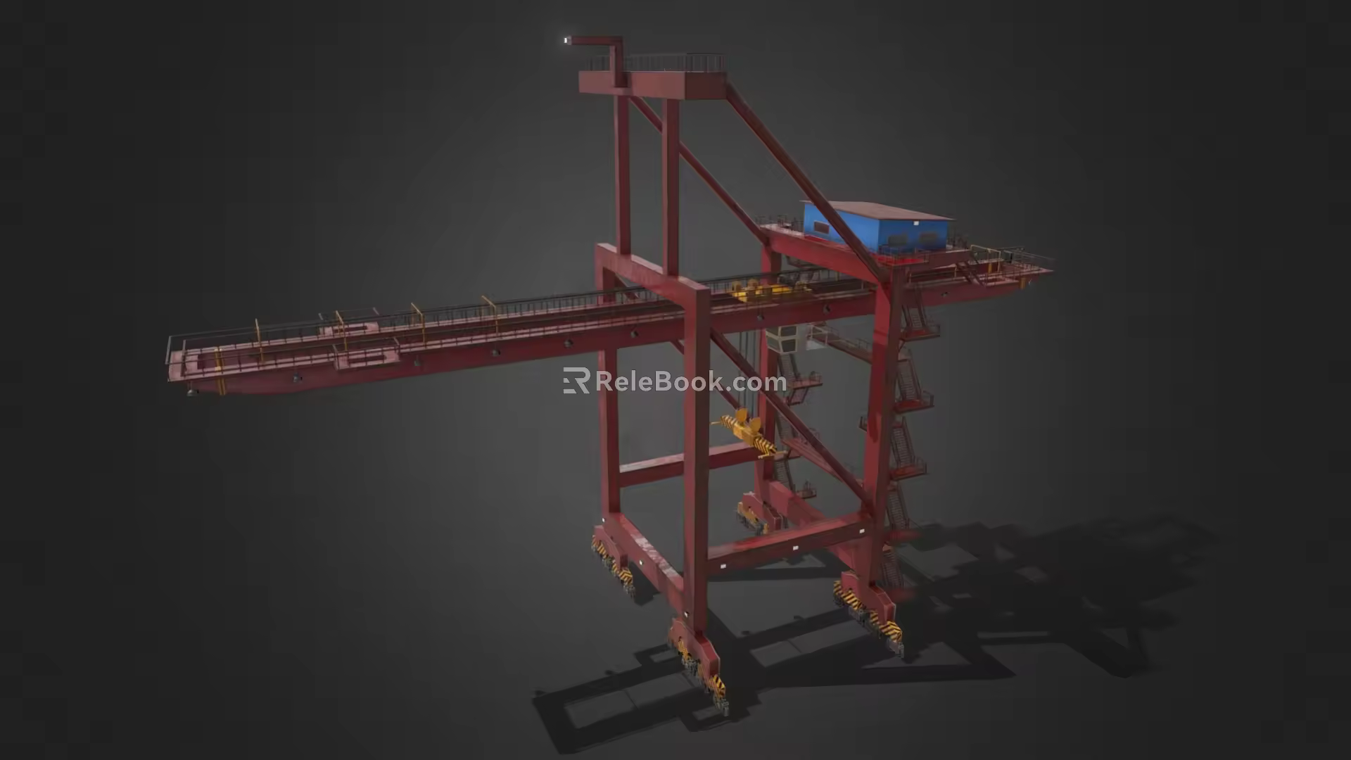 Tower crane wharf crane port crane wharf crane low face number low model simple model game video level super realistic 3d model