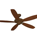 Air Conditioner Ceiling Fan With Five Wooden Blades For Modern Home Cooling