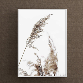 Nordic Plant Painting Grey Study Plant Flower Plant Decorative Painting 3d model