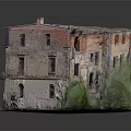 Old Multi Story Building With Dilapidated Red Brick Exterior And Weathered Architectural Walls