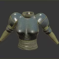 Medieval Fantasy Metal Chest Armor with Shoulder Plates and Arm Guards