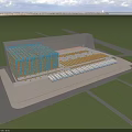 Modern Industrial Factory Building With Large Scale Structure And Production Line Facilities