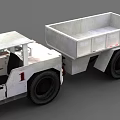 White Industrial Dump Truck With Number 1 Cab And Open Bed Large Tires