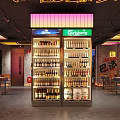Spicy Theme Hotpot Restaurant Interior Featuring Colorful Square Ceiling Hanging Lanterns And Metal Tables