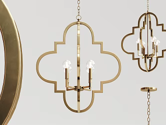 New Chinese Chandelier Metal Chandelier 3d model