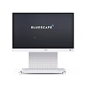 Bluescape Television With White Stand And Wheels For Modern