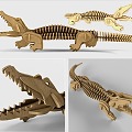 Crocodile Bone Ornaments 3d model