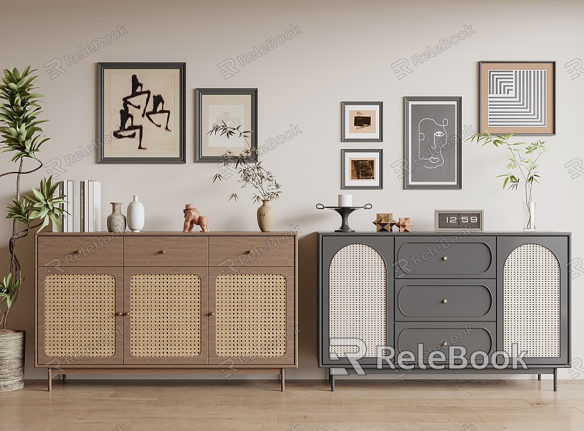 Modern Side Cabinet Entrance Cabinet Sideboard model