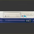 IBM Desktop Server Unit With White Blue Casing And CD Drive Interface