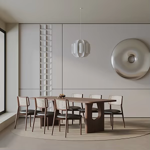 Modern table combination 3d model