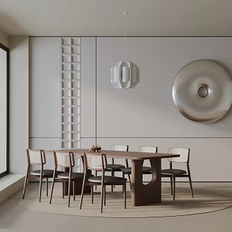 Modern table combination 3d model