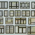 Various Casement Windows Showcasing Different Design Styles And Frame Configurations 3d model