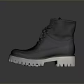 Navy Blue High Top Casual Boots With Laces And White Thick Sole For Daily Wear