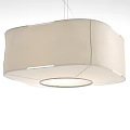 Modern Beige Fabric Shade Pendant Light With Soft Lighting And Elegant Design