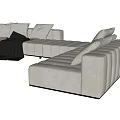 Modern Minotti multiplayer corner sofa 3d model